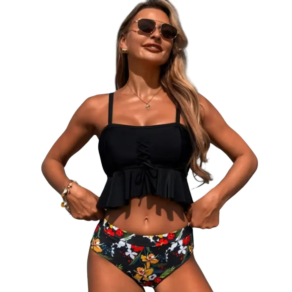 Les Secrets de Léa – Maillot bustier floral Calypso - LSDLBoutique