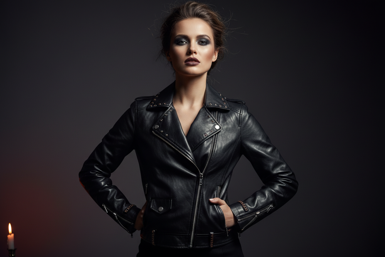 Cuir Noir – Élégance Rebelle & Intemporelle