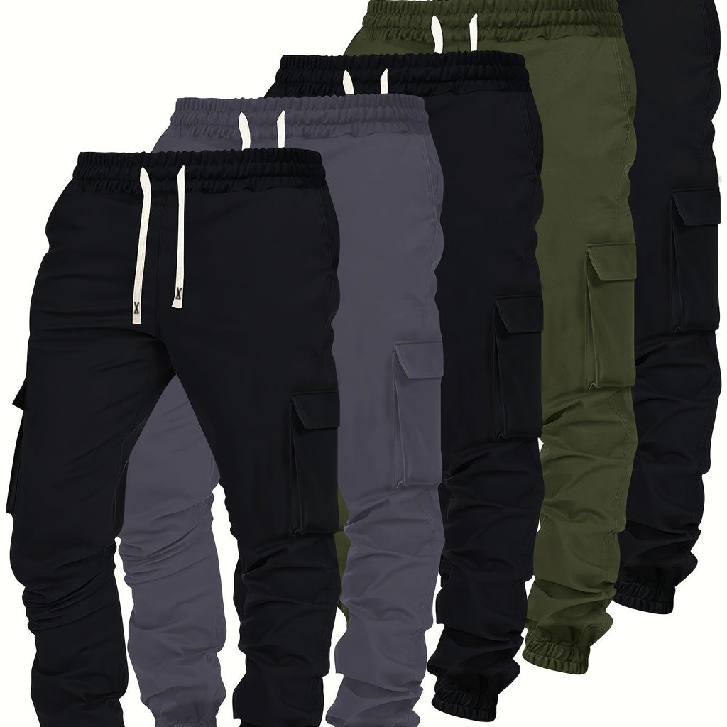 Lot de 5 Pantalons Cargo Homme Multi Poches Confort et Style Décontracté pour Sorties Activités Actives et Détente by LSDLBoutique