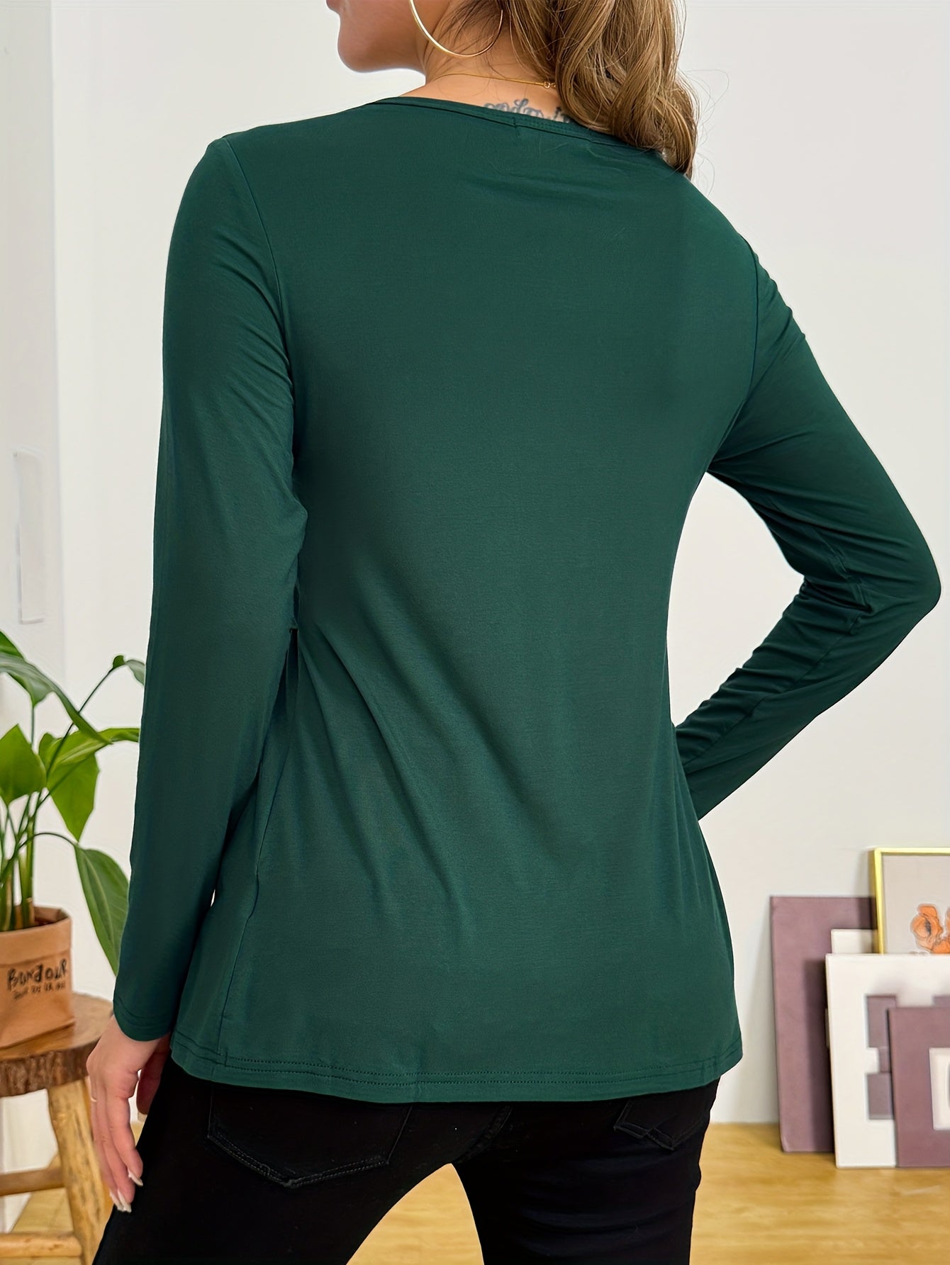 Lot 3 Hauts Grossesse Allaitement Manches Longues Stretch Confort Drapé Évolutif by LSDLBoutique.ch