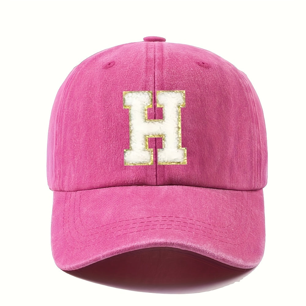 Casquette Vintage Alphabet A Z Rose Dorée Style Y2K Signée LSDLBoutique Pour Chaque Lettre by LSDLBoutique.ch