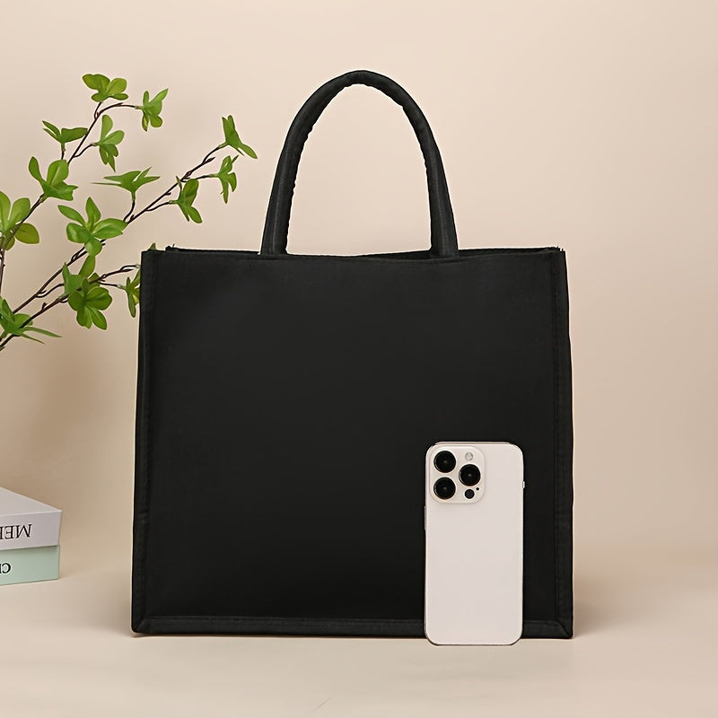 HempElegance – Sac à Main Noir en Chanvre avec Anses Fixes by LSDLBoutique.ch