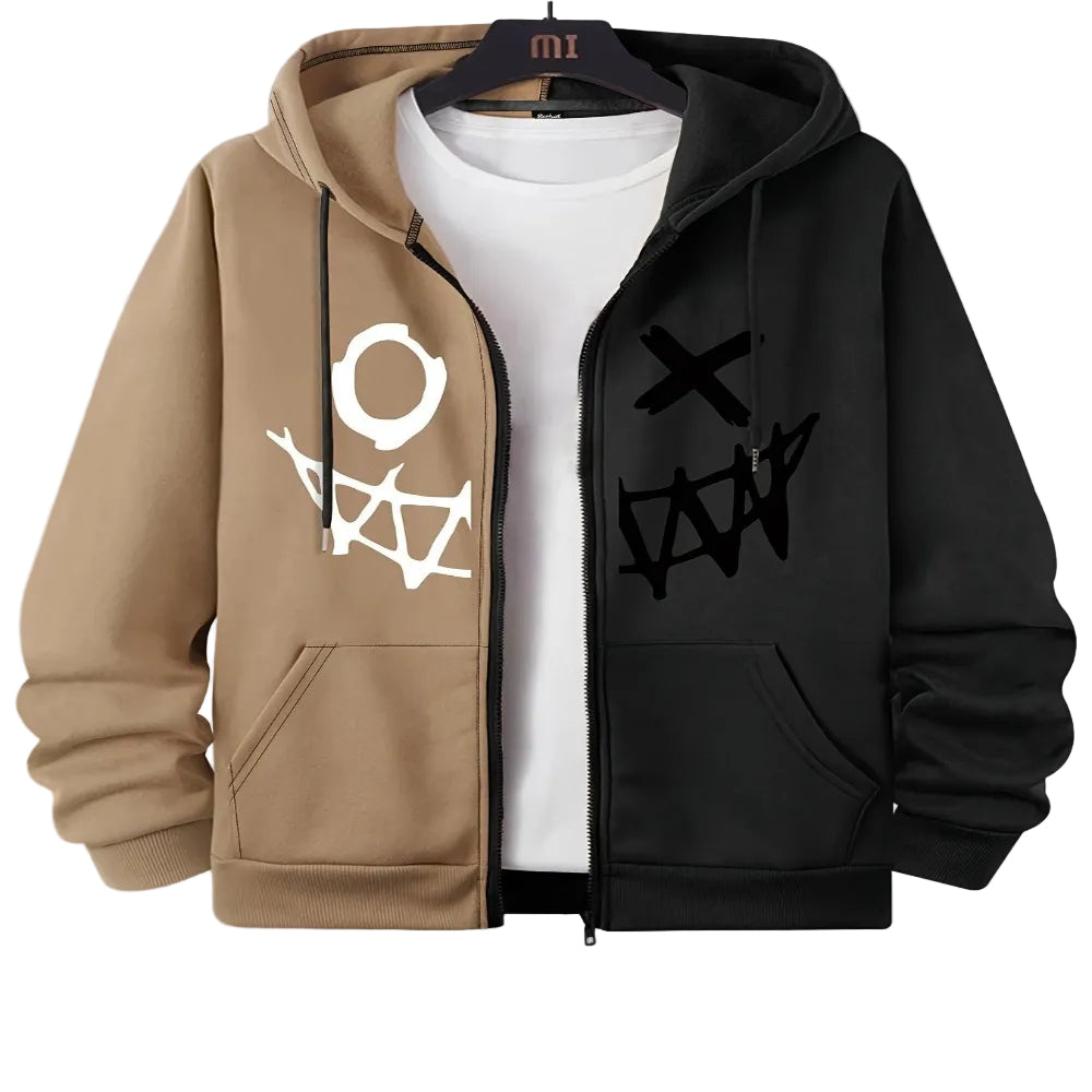Sweat à capuche bicolore pour homme – Style sportswear décontracté - LSDLBoutique