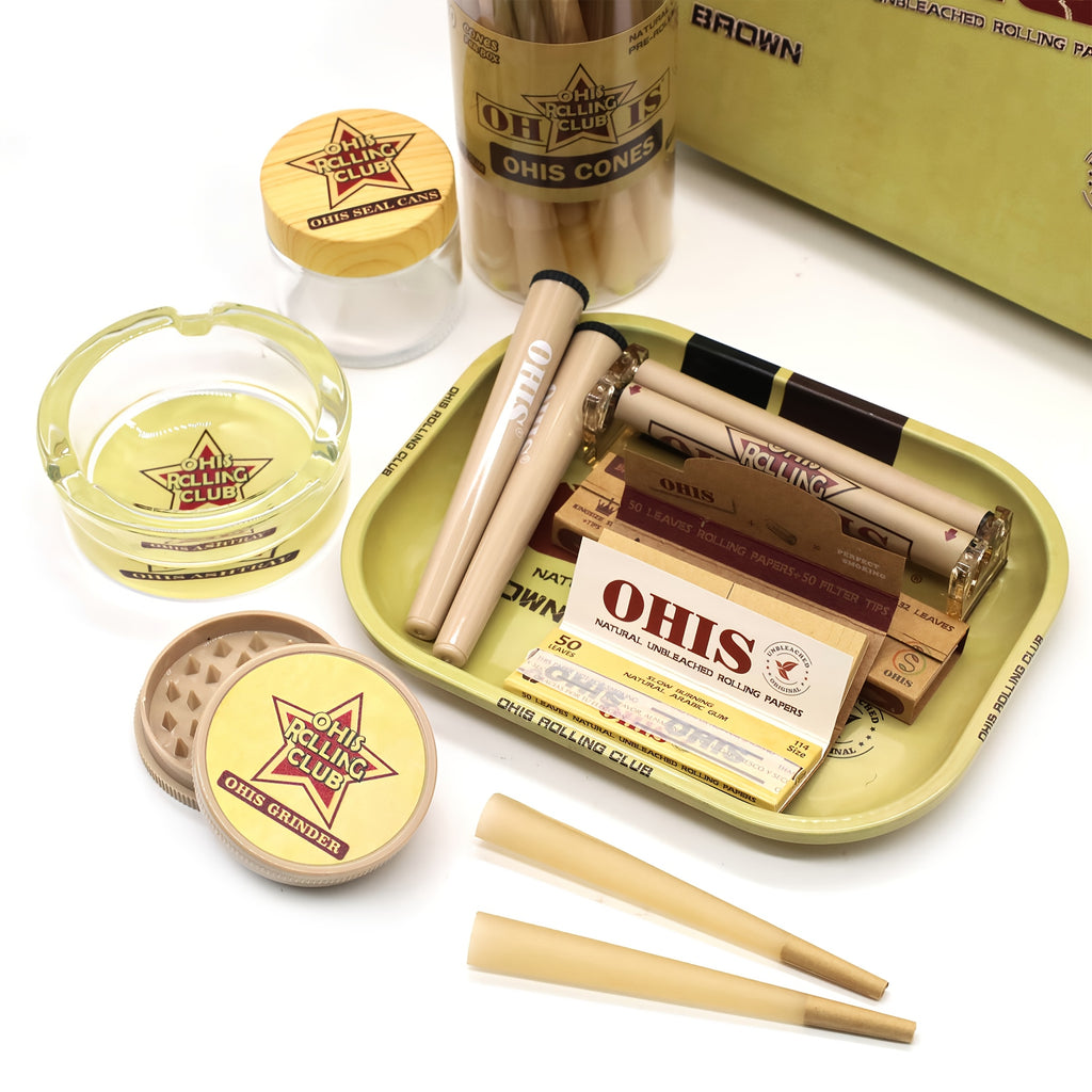 Kit Fumeur 11pcs : Mallette EVA, Grinder, Feuilles, Cendrier, Tubes by LSDLBoutique.ch