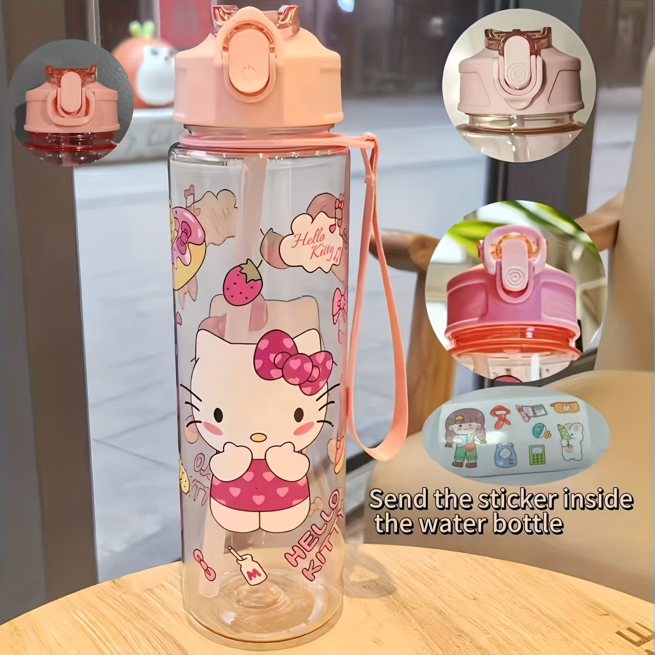 Gourde Sanrio 800 Ml Étanche Avec Couvercle Pop Up Plastique Durable Léger Pour Sport by LSDLBoutique.ch