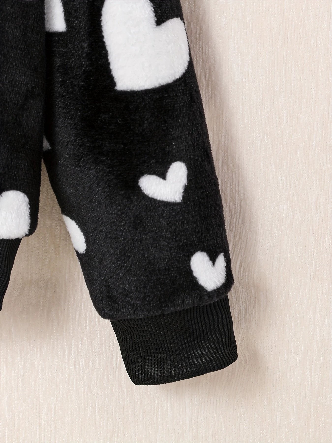 Cardigan À Capuche Zippé Imprimé Cœur