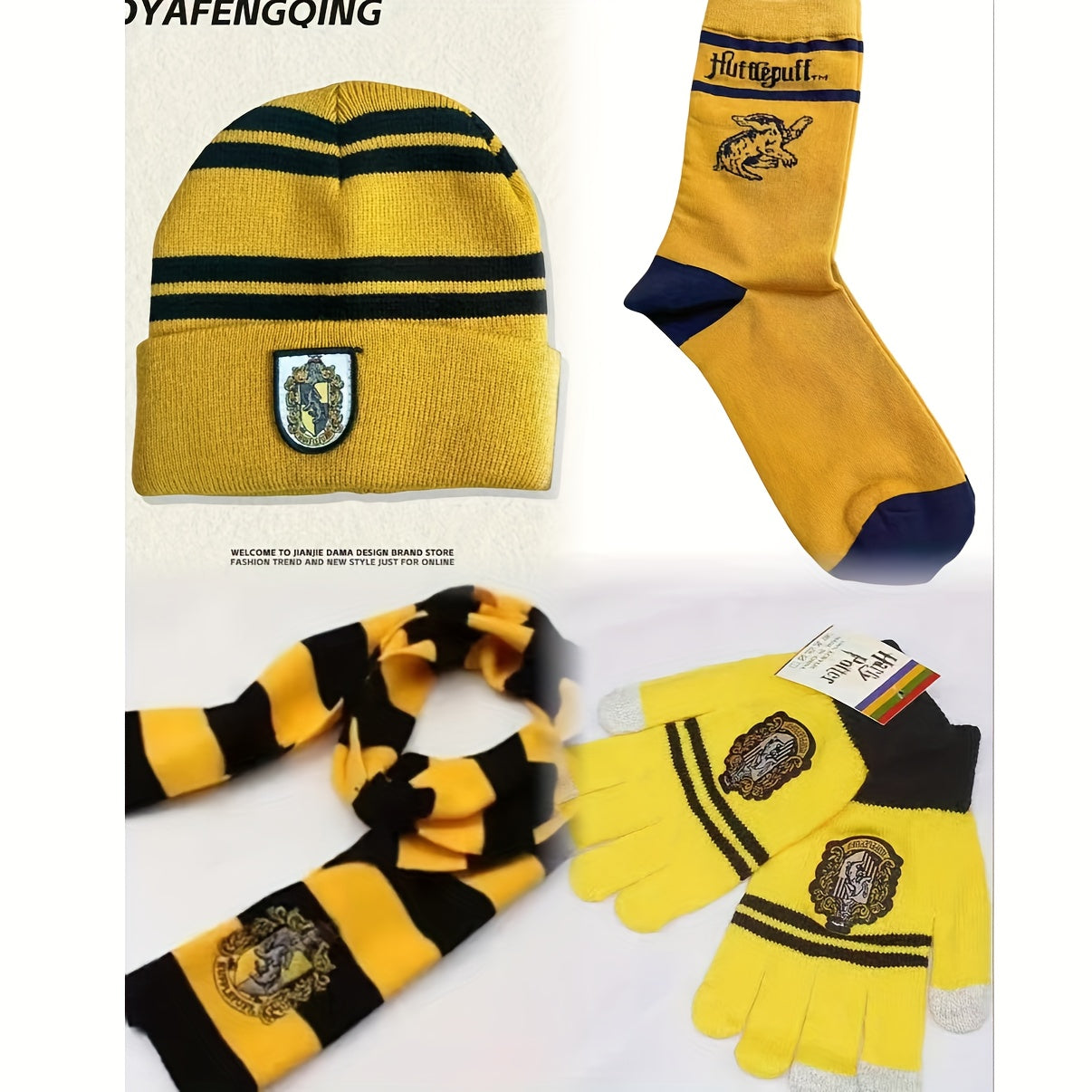 Ensemble Harry Potter 4 Pièces Écharpe Gants Chaussettes Bonnet Officiel Warner Bros Pour Fans by LSDLBoutique.ch