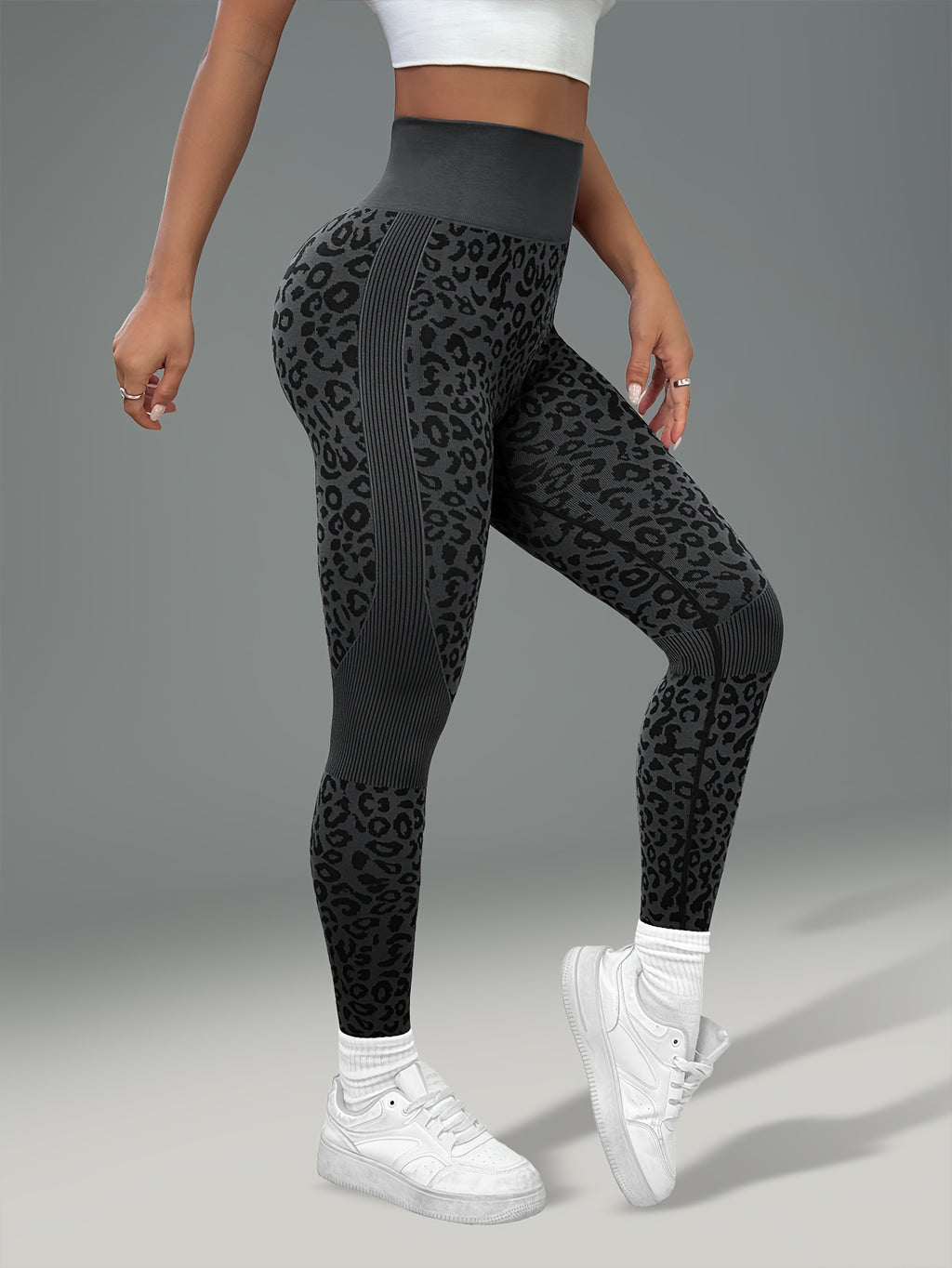 Legging Femme Imprimé Léopard Taille Élastique Antidérapant Stretch Respirant Pour Yoga Et Sport by LSDLBoutique.ch