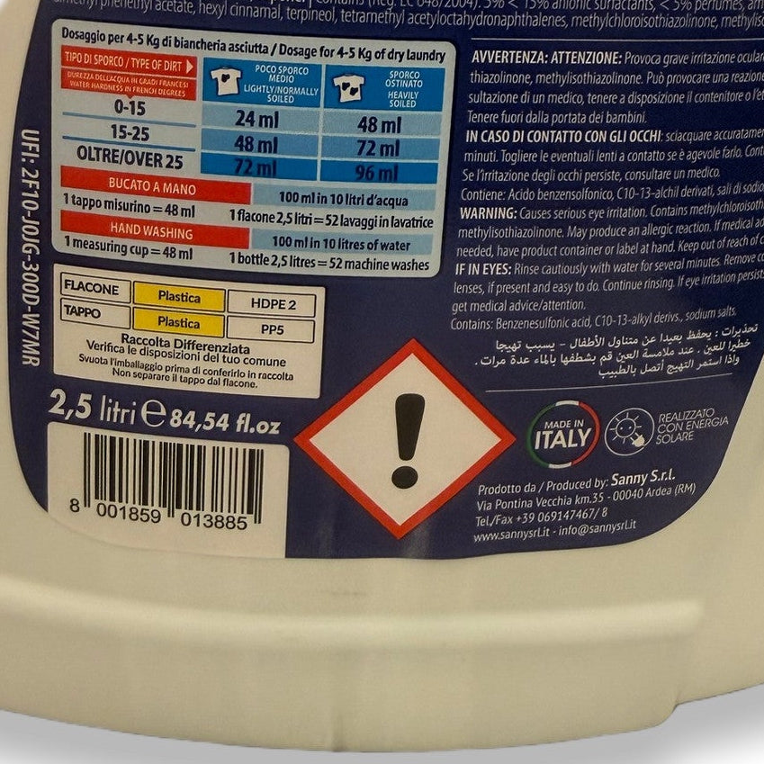 Lessive liquide tous textiles NeoDET Classico - 2,5 L