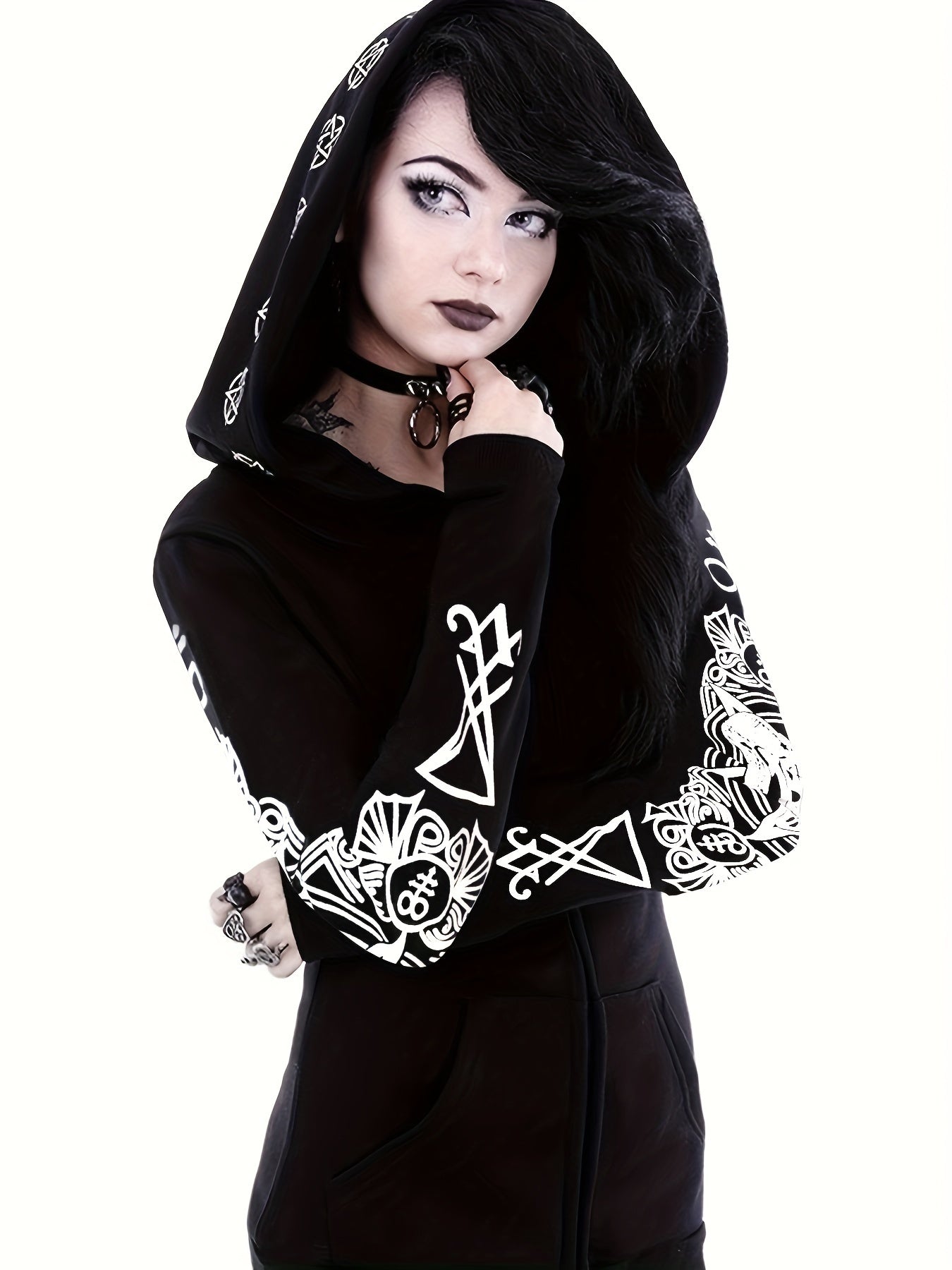 Sweat Zippé À Capuche Pour Femme Motif Géométrique Style Casual Confortable Léger Et Extensible by LSDLBoutique