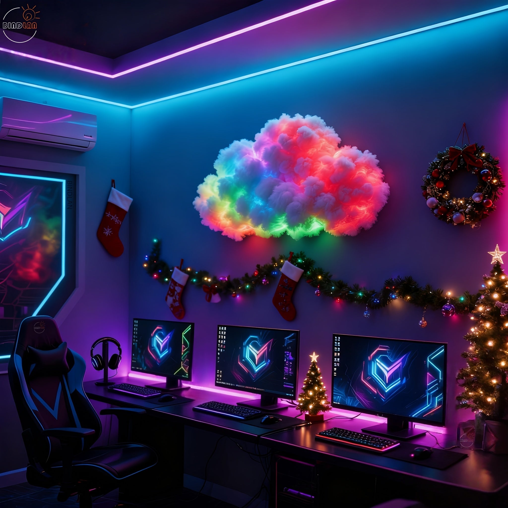 Lampe Nuage 3D RGB – Éclairage Orage Intelligent by LSDLBoutique.ch