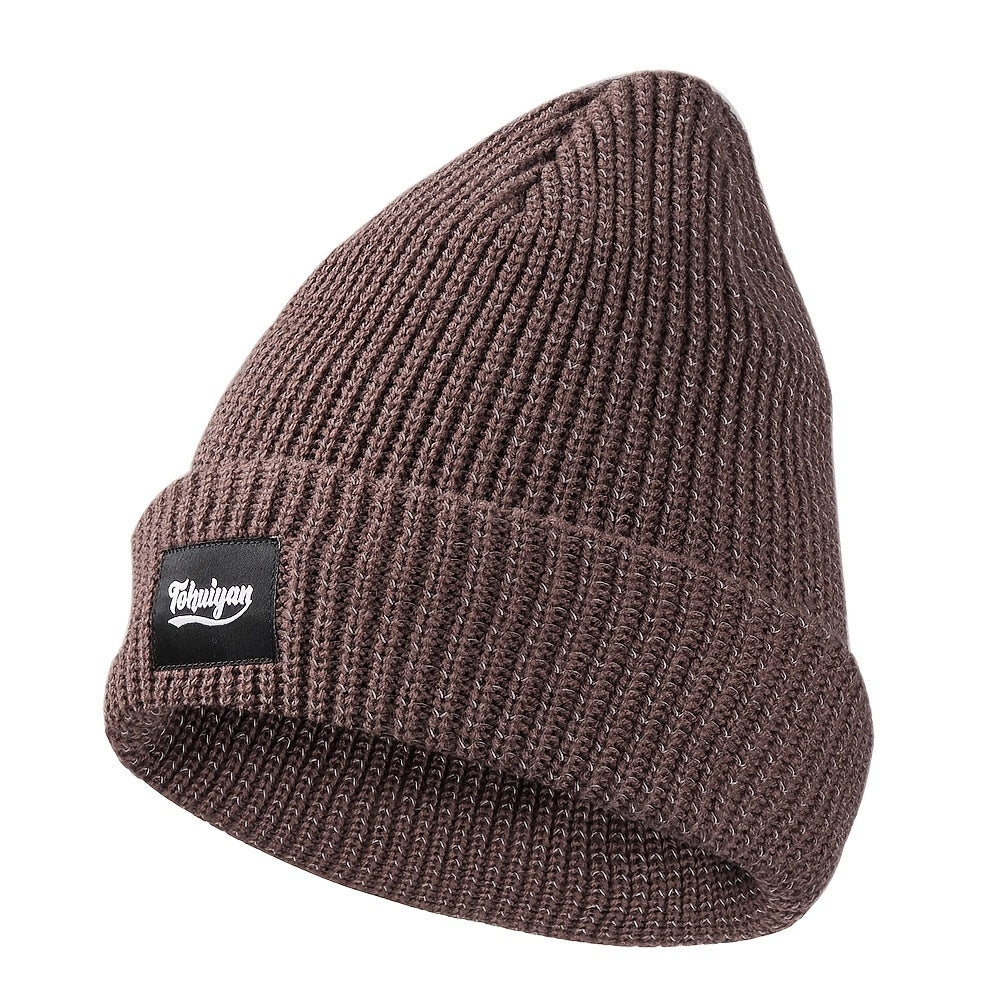 Bonnet Réfléchissant Hiver Unisexe Doublé Polaire Chaud Léger Confort Sécurité Idéal Neige by LSDLBoutique.ch