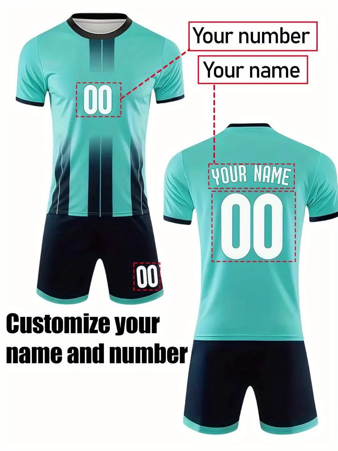 Maillot Football Séchage Rapide Numéros Noms