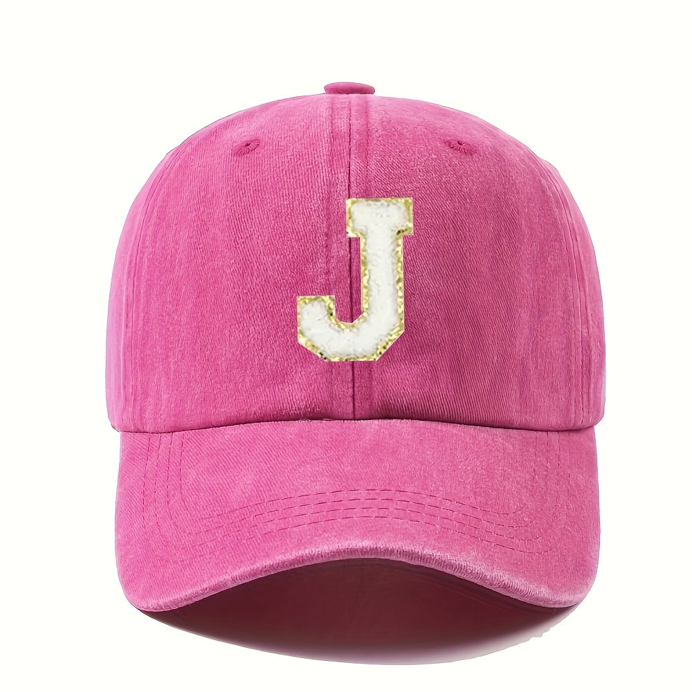 Casquette Vintage Alphabet A Z Rose Dorée Style Y2K Signée LSDLBoutique Pour Chaque Lettre by LSDLBoutique.ch