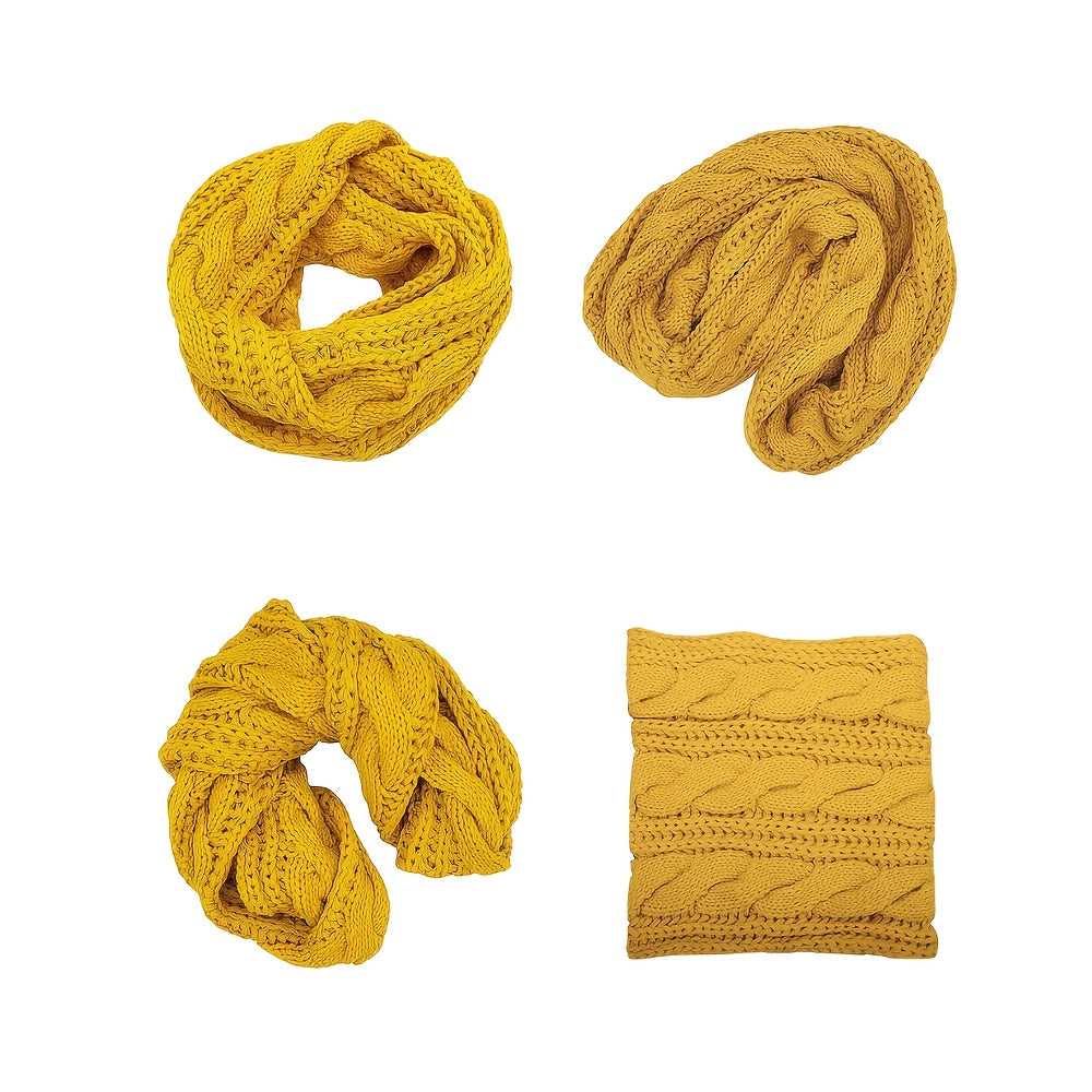 Écharpe Femme Épaisse Pour Hiver Chaude Élastique Élégante Multicolore Confortable Idée Cadeau Noël by LSDLBoutique.ch