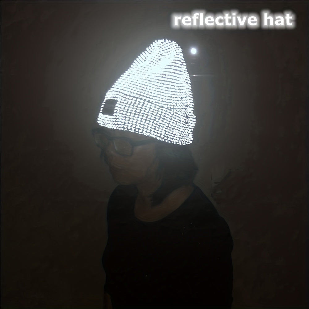 Bonnet Réfléchissant Hiver Unisexe Doublé Polaire Chaud Léger Confort Sécurité Idéal Neige by LSDLBoutique.ch