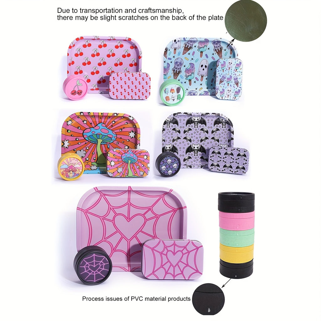 Kit Fumeur 3pcs : Étui Cigarettes, Double Grinder, Plateau Alu by LSDLBoutique.ch