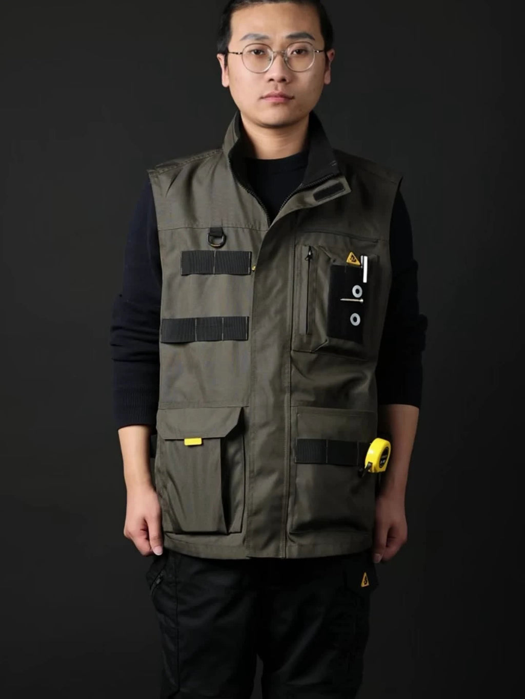 Jingmo – Gilet de Travail Multi-Poches Homme, Outdoor Toutes Saisons by LSDLBoutique.ch