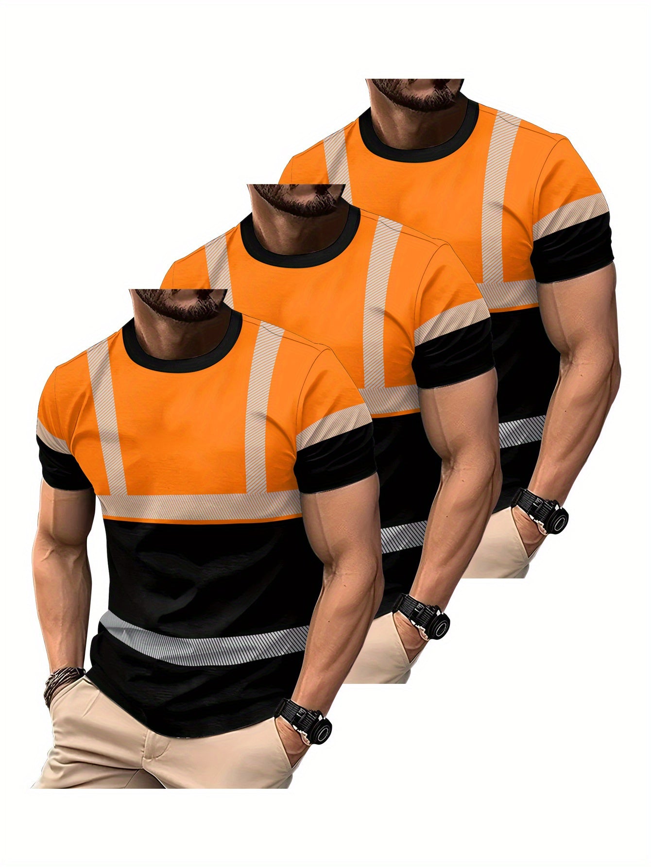 WorkPro – Lot de 3 T-Shirts de Travail Homme Respirants, Manches Courtes by LSDLBoutique.ch