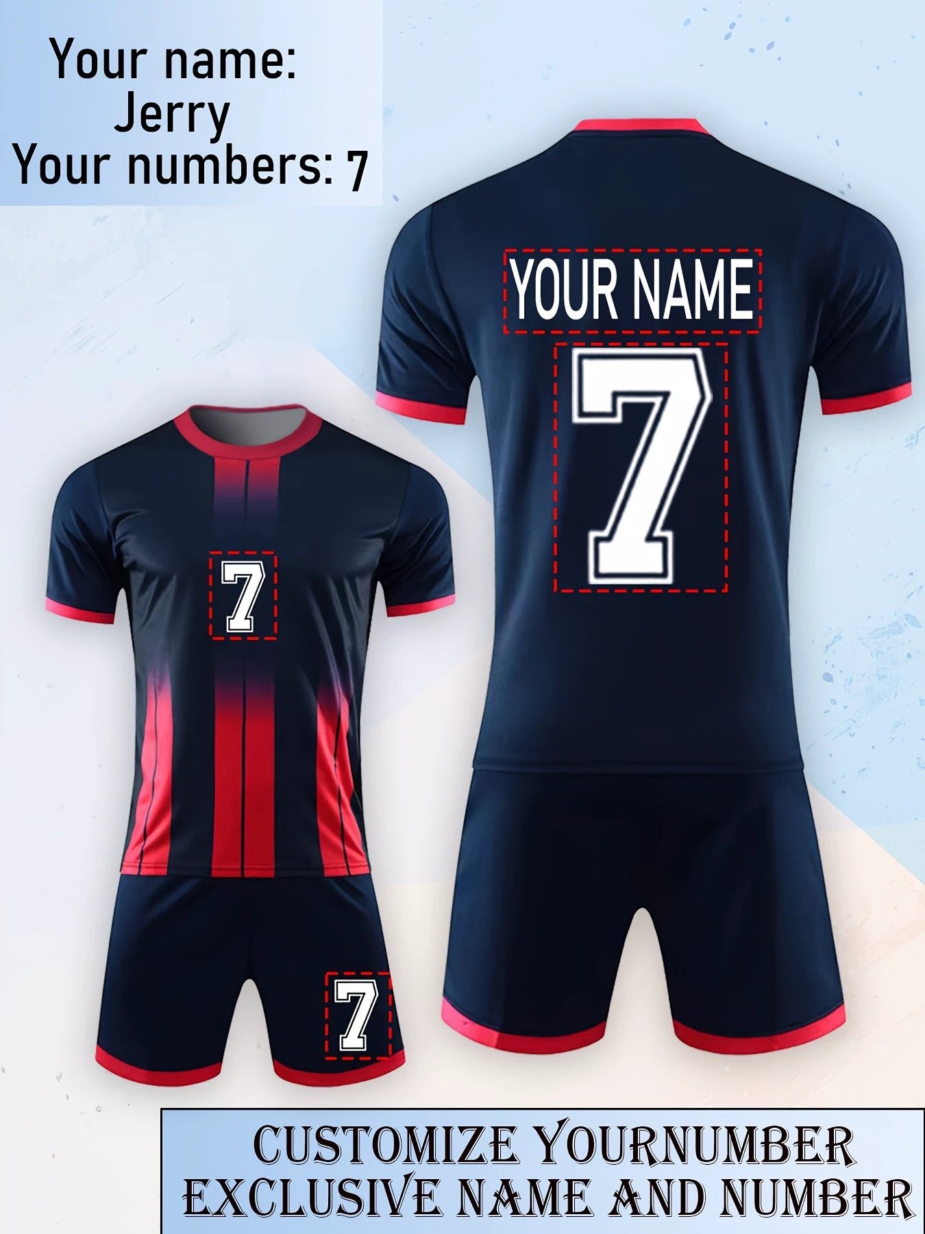 Maillot Football Séchage Rapide Numéros Noms