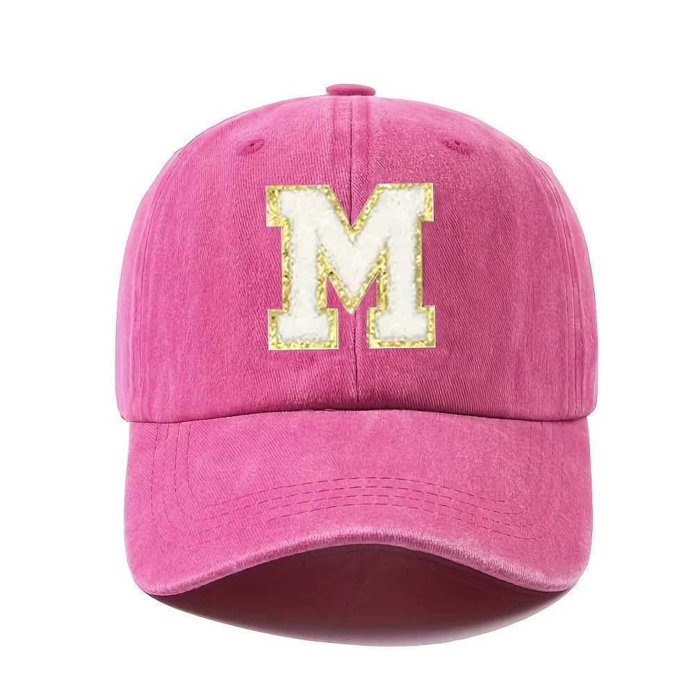 Casquette Vintage Alphabet A Z Rose Dorée Style Y2K Signée LSDLBoutique Pour Chaque Lettre by LSDLBoutique.ch