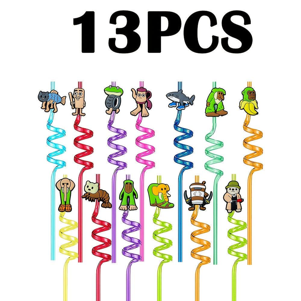 Set 13/26 Attaches Déco pour Pailles – Thème Brainrot Sahur & Tralalero by LSDLBoutique.ch