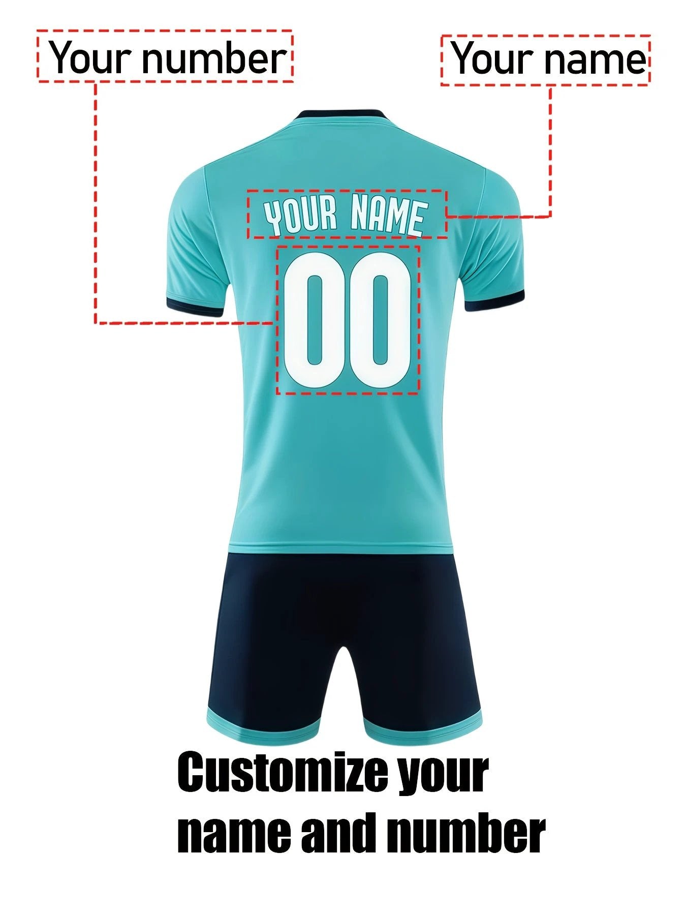 Maillot Football Séchage Rapide Numéros Noms