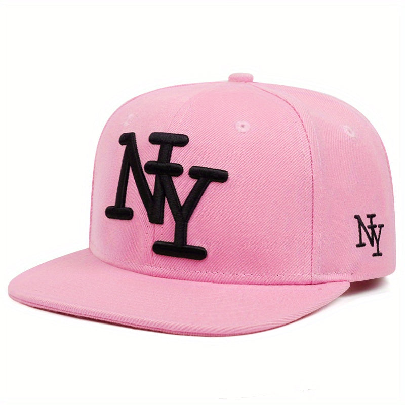 Casquette NY Brodée Unisexe Couleur Unie Mode Urbaine Tissu Respirant Polyester Confort Pratique by LSDLBoutique.ch
