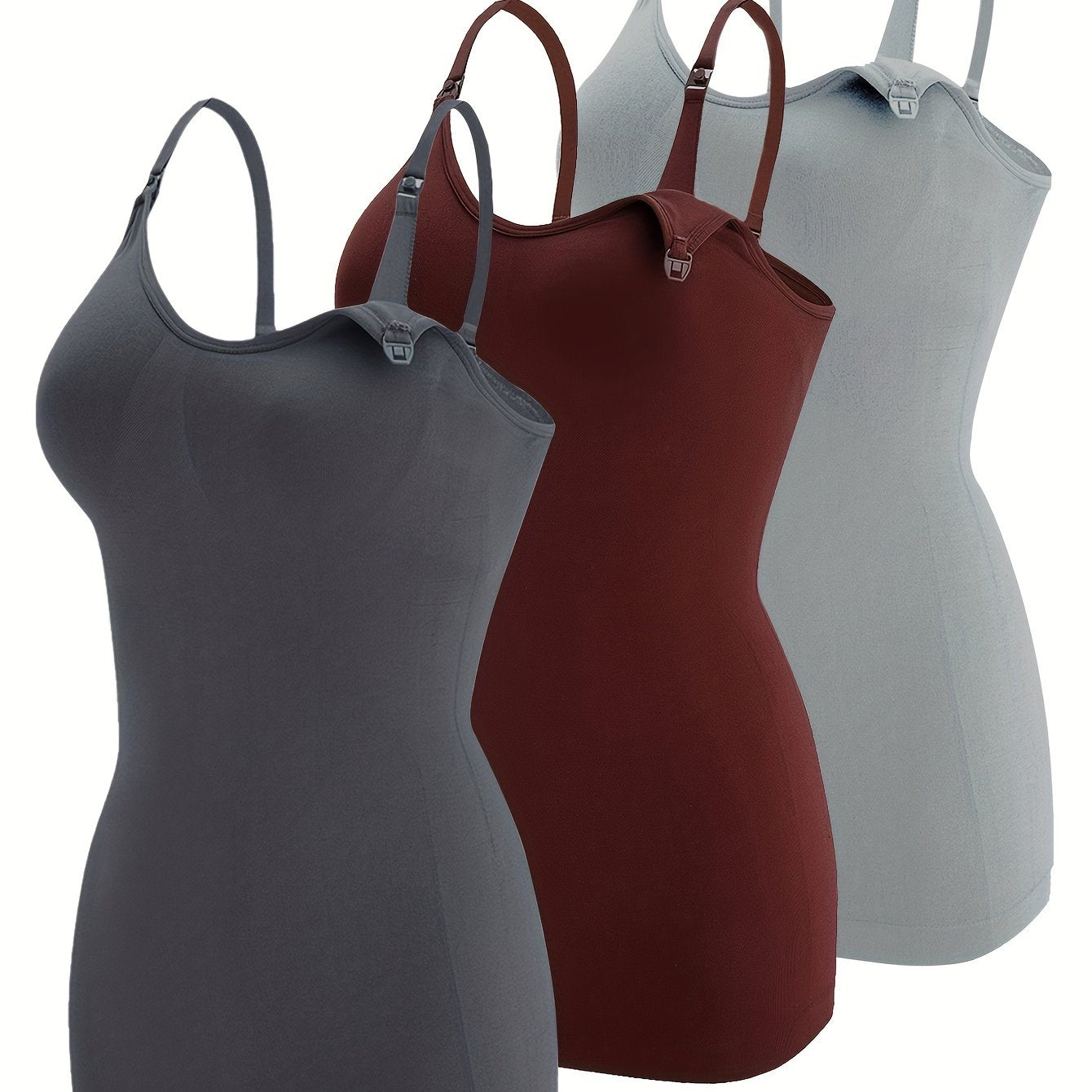 Lot De 3 Tops Grossesse Allaitement Bretelles Confort Et Coupe Ample Pour Maternité by LSDLBoutique.ch