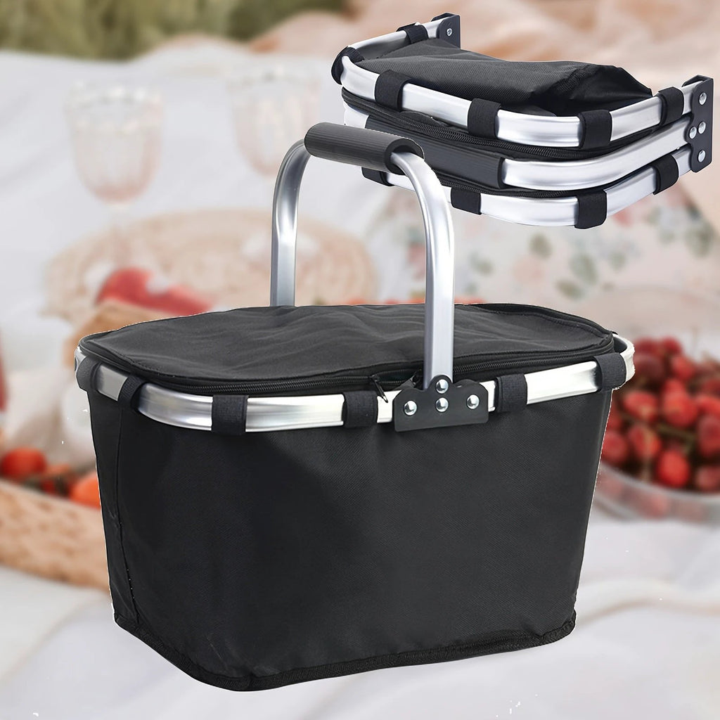 Panier Isotherme Pliant Avec Couvercle Zip Aluminium Oxford