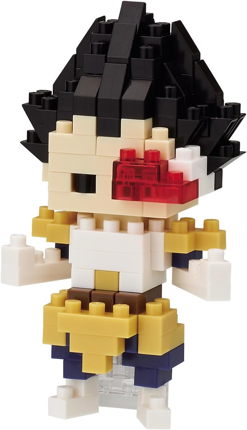 NANOBLOCKS Bandai - Nanoblock - Vegeta - Dragon Ball Z - Mini figurine en briques - Jeu de construction - Kit construction figurine manga Vegeta pixel - NBDB004
