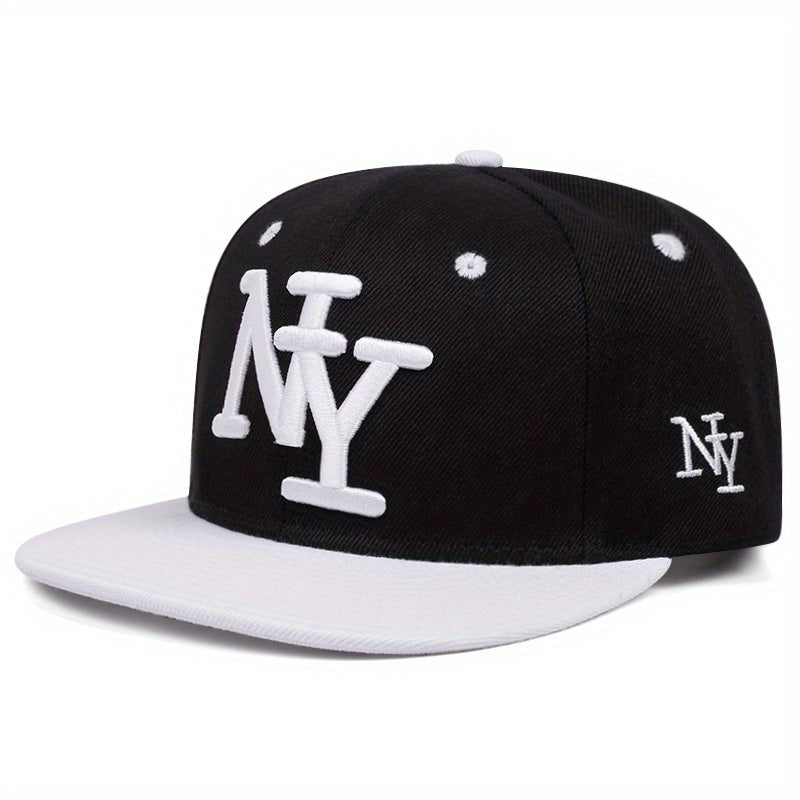 Casquette NY Brodée Unisexe Couleur Unie Mode Urbaine Tissu Respirant Polyester Confort Pratique by LSDLBoutique.ch