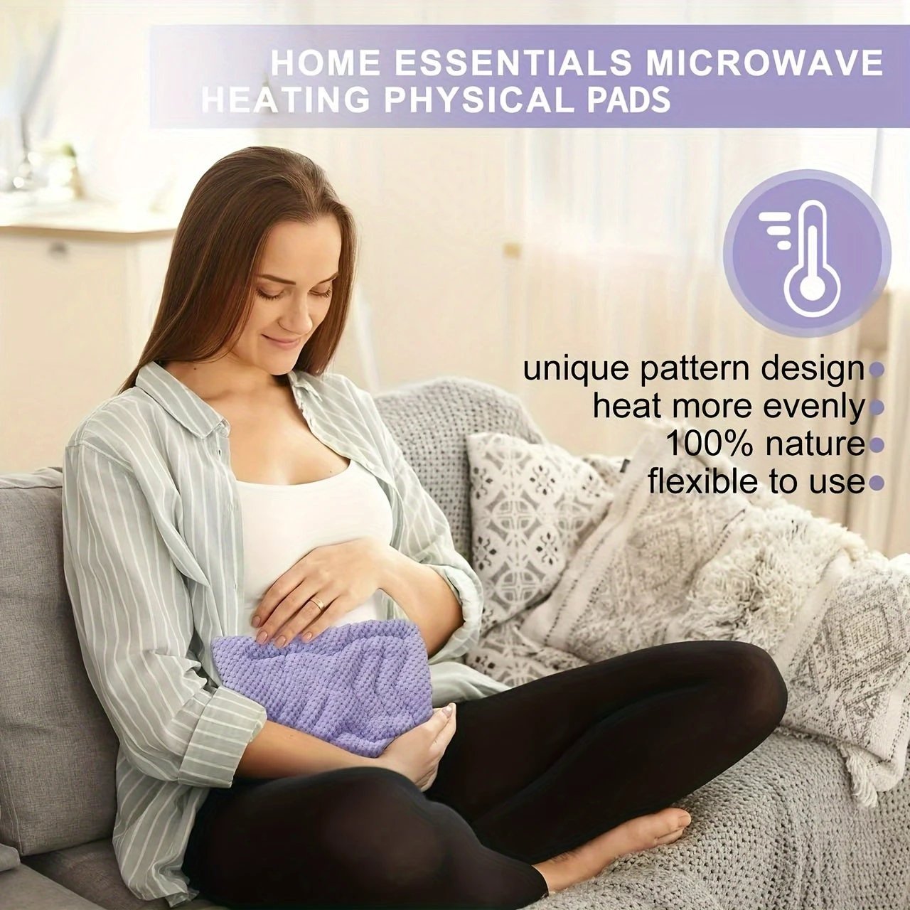 Coussin Chauffant Micro-ondes Détente Bien-Être Domicile pour Soulagement Musculaire et Cocooning Confort by LSDLBoutique