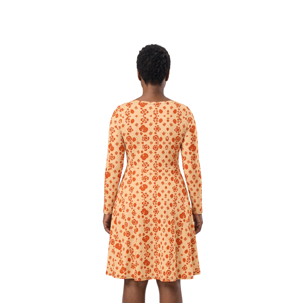 Robe longue manches ajustée poches – Nérine