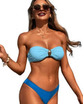 Baltia Bikini Bandeau Bijou Doré Édition Limitée Bleu