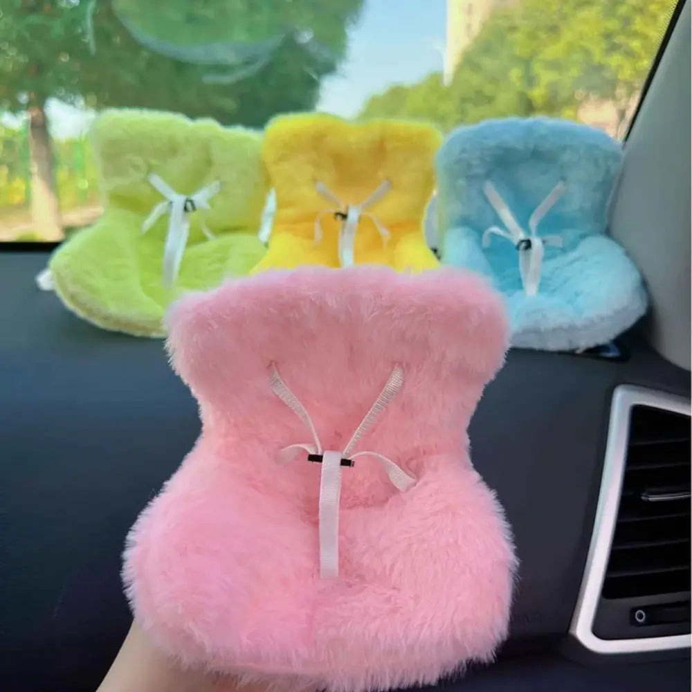 Mini Siège Auto Peluche pour Figurines Multicolore Doux et Pastel pour Décoration Intérieur Voiture by Mon Labubu