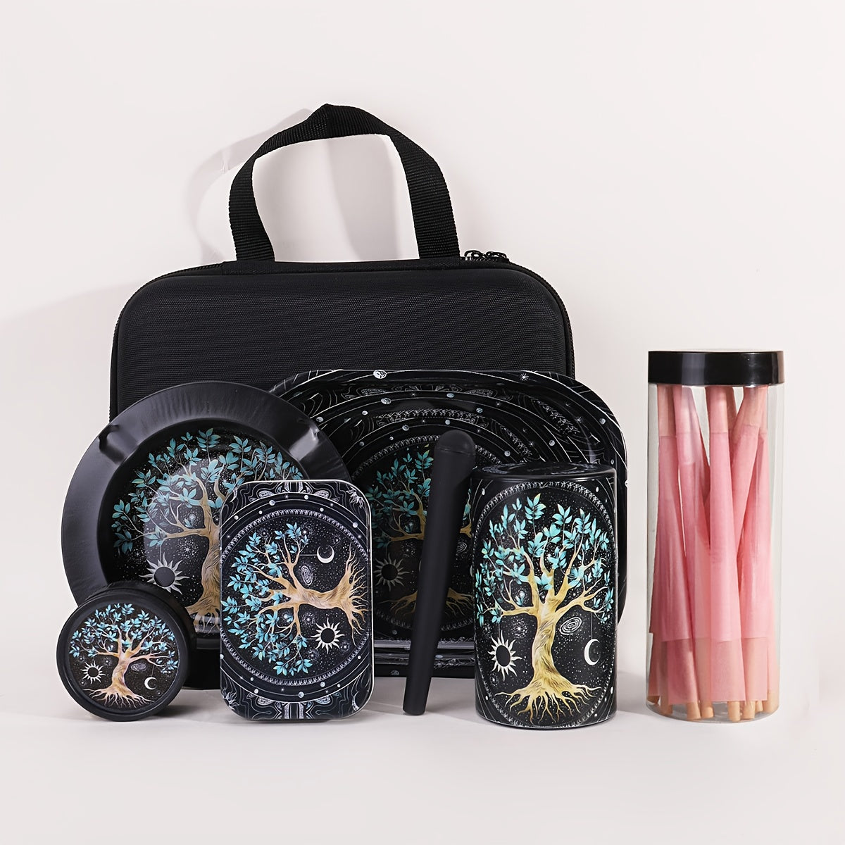 Coffret Fumeur 31pcs : Cones, Grinder, Cendrier, Boîte Métal, Accessoires by LSDLBoutique.ch