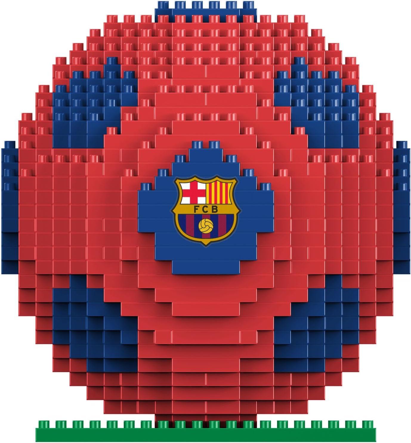 FOCO Jeu de construction de football 3D en pierres BRXLZ, motif Barcelone FC, produit sous licence officielle