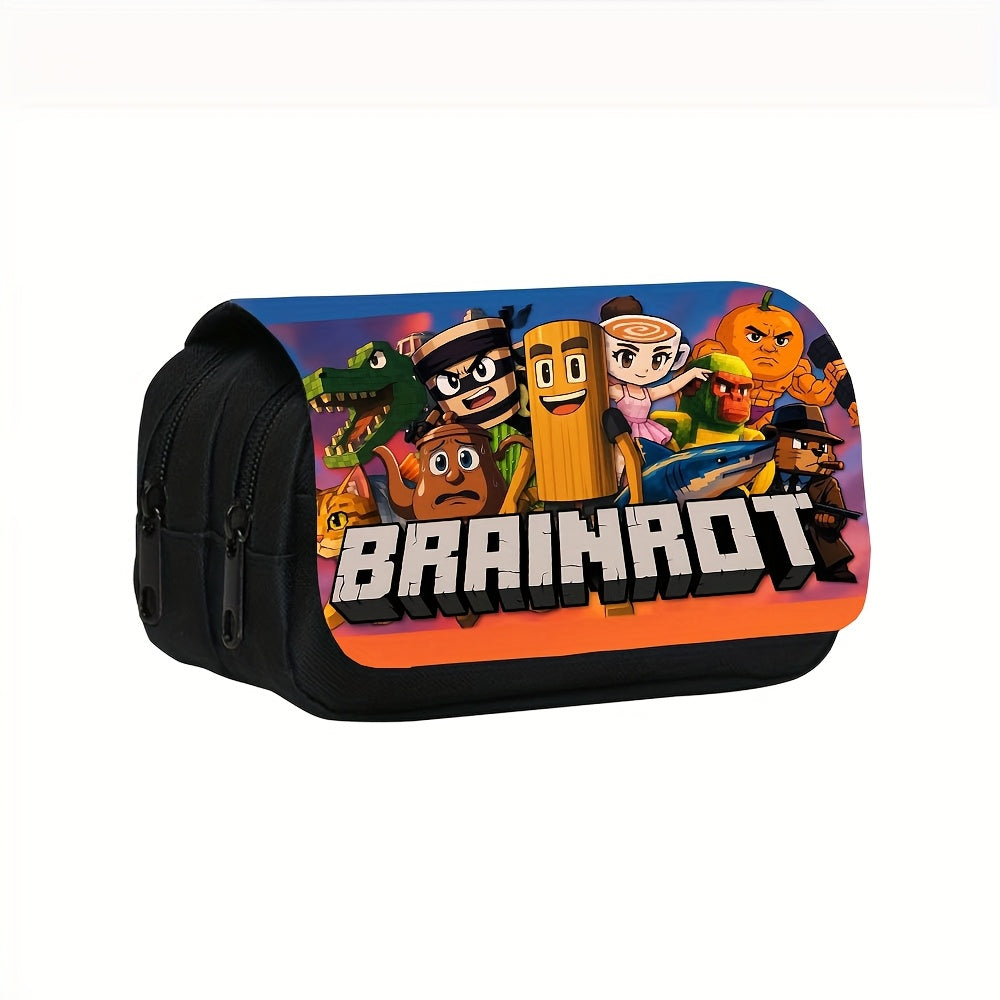 Trousse Brainrot Stylée – Grand Format à 2 Couches pour Stylos, Marqueurs by LSDLBoutique.ch