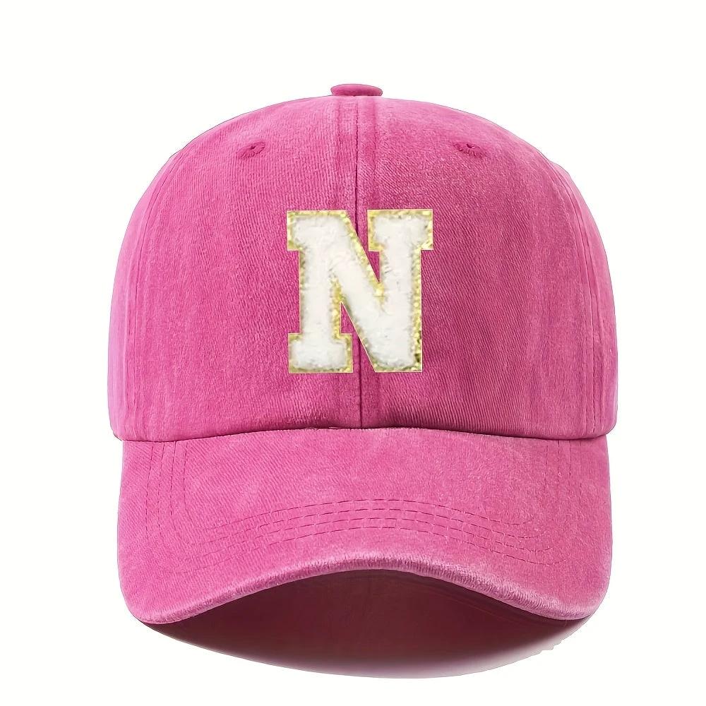 Casquette Vintage Alphabet A Z Rose Dorée Style Y2K Signée LSDLBoutique Pour Chaque Lettre by LSDLBoutique.ch
