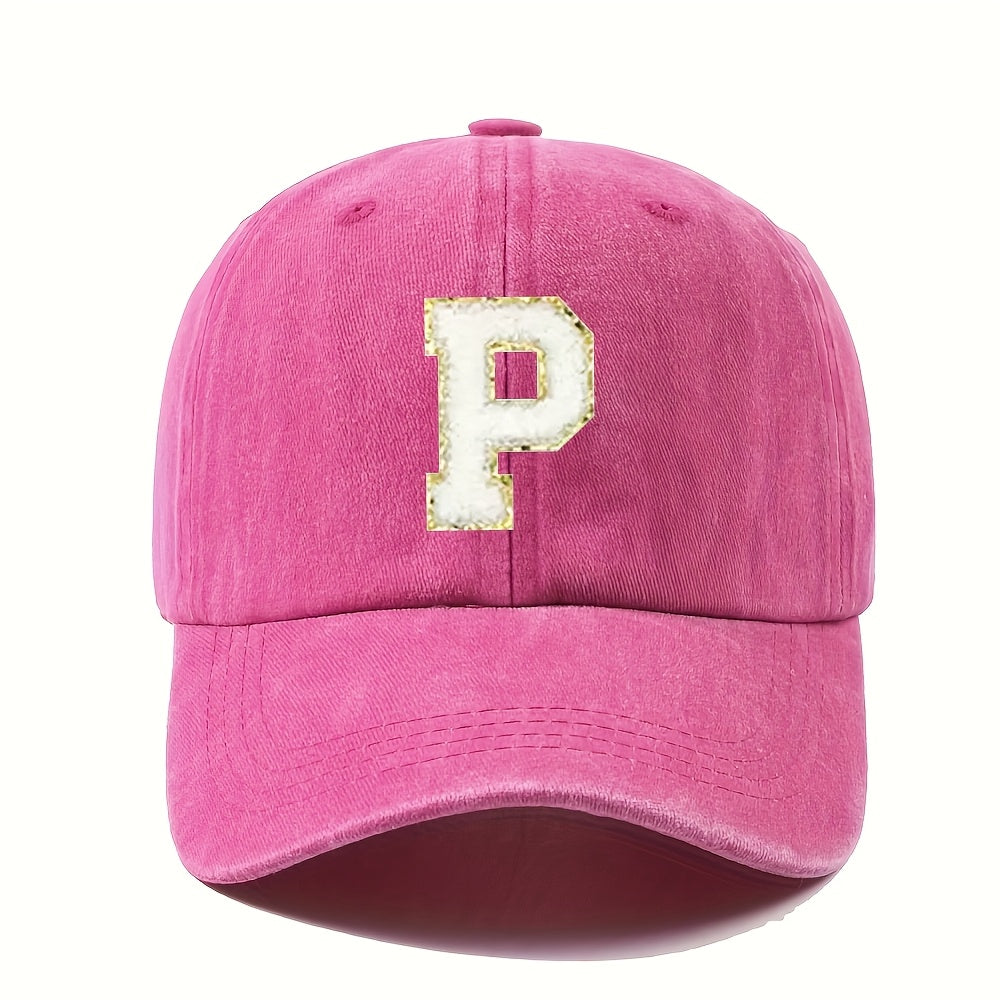 Casquette Vintage Alphabet A Z Rose Dorée Style Y2K Signée LSDLBoutique Pour Chaque Lettre by LSDLBoutique.ch