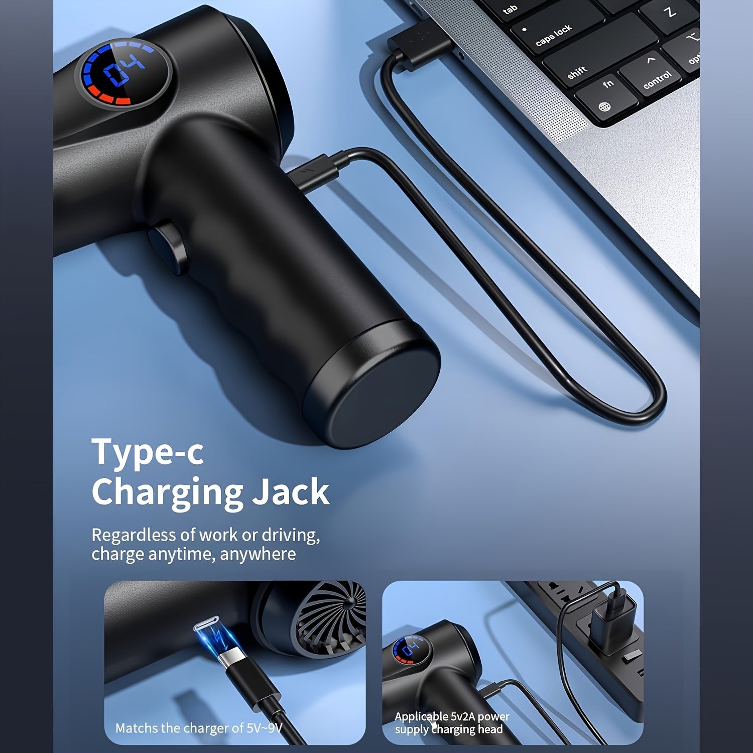 AeroDust – Souffleur d’Air Électrique Sans Fil 51000 RPM, 4 Vitesses & Écran LCD by LSDLBoutique.ch