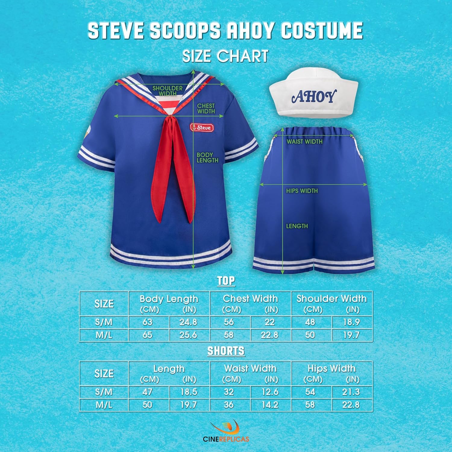 Cinereplicas Stranger Things - Costume Scoops Ahoy - Licence officielle