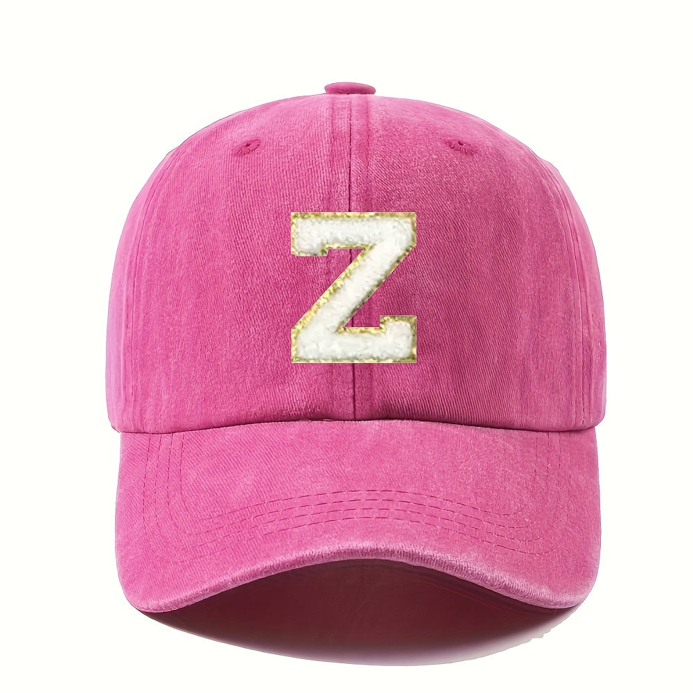 Casquette Vintage Alphabet A Z Rose Dorée Style Y2K Signée LSDLBoutique Pour Chaque Lettre by LSDLBoutique.ch