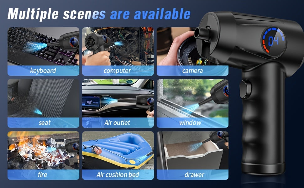 AeroDust – Souffleur d’Air Électrique Sans Fil 51000 RPM, 4 Vitesses & Écran LCD by LSDLBoutique.ch