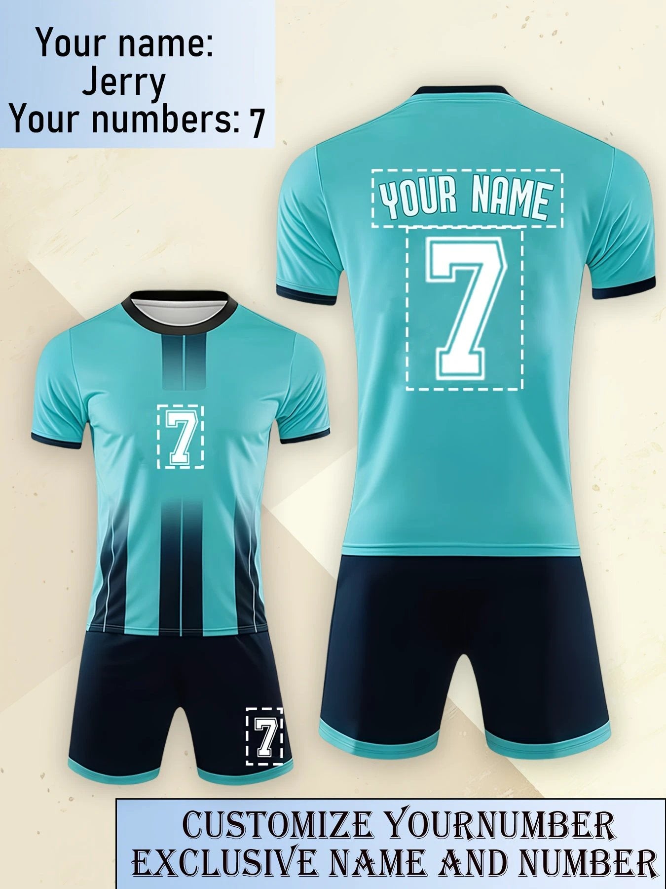 Maillot Football Séchage Rapide Numéros Noms