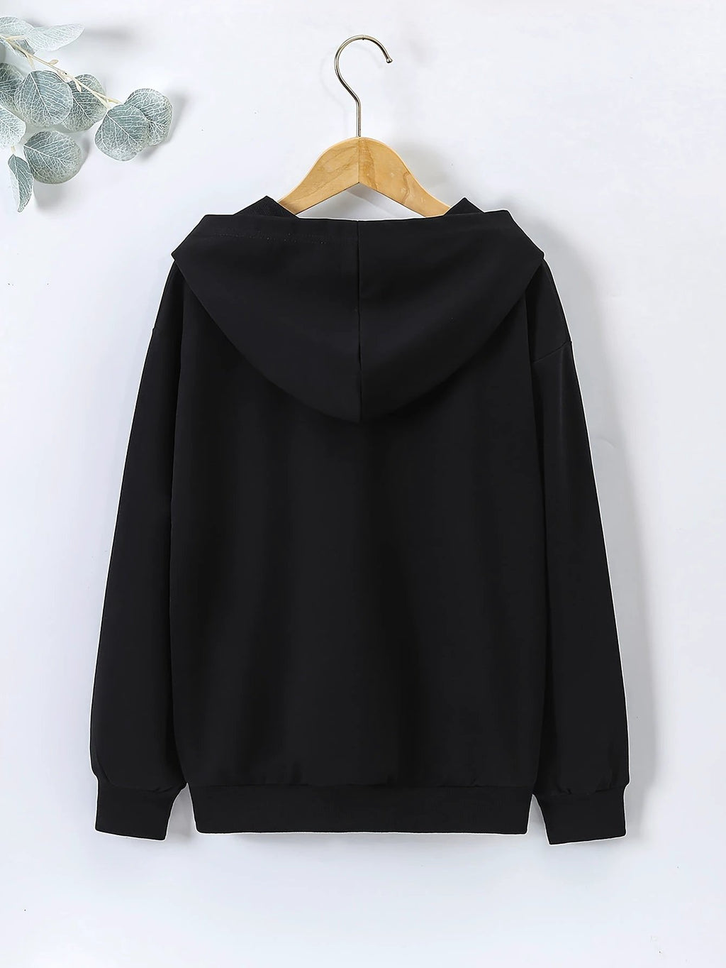 Sweat À Capuche Zip Enfant Noir Avec Visage Chat Et Pattes Sur Manches