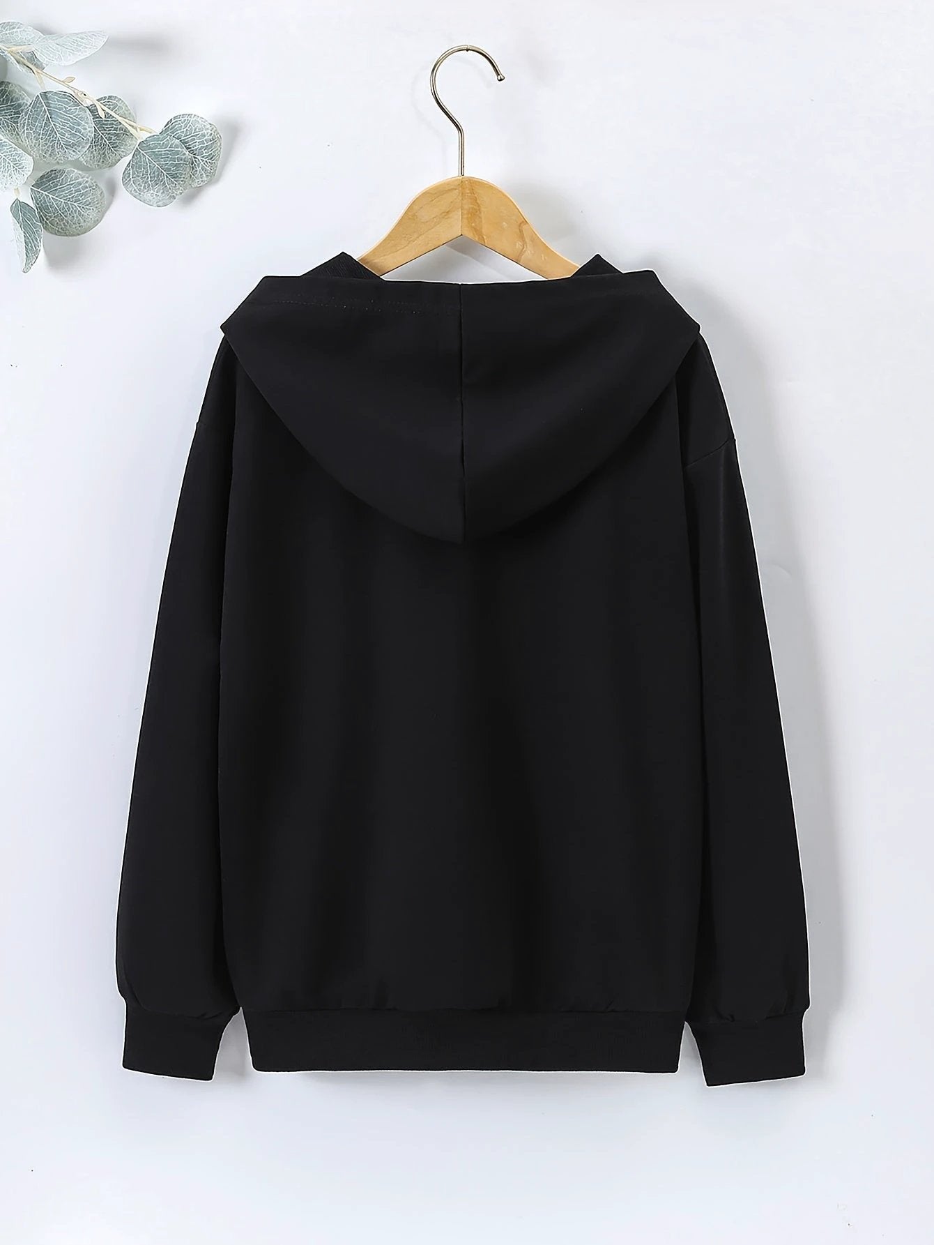 Sweat À Capuche Zip Enfant Noir Avec Visage Chat Et Pattes Sur Manches