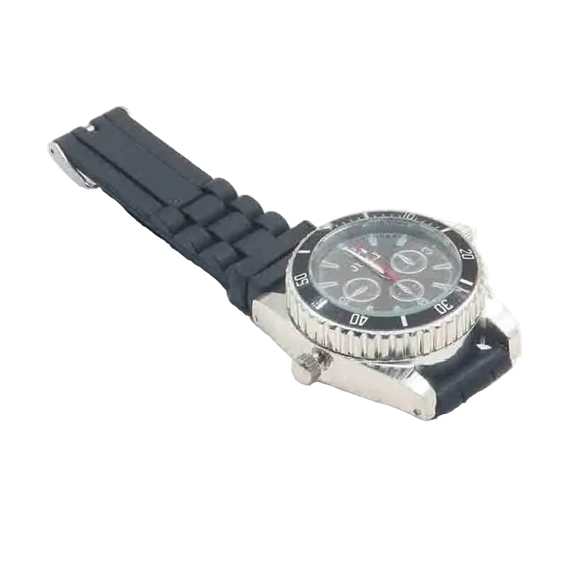 Montre grinder Chillvibes, boîtier en acier argenté et bracelet noir, 2-en-1
