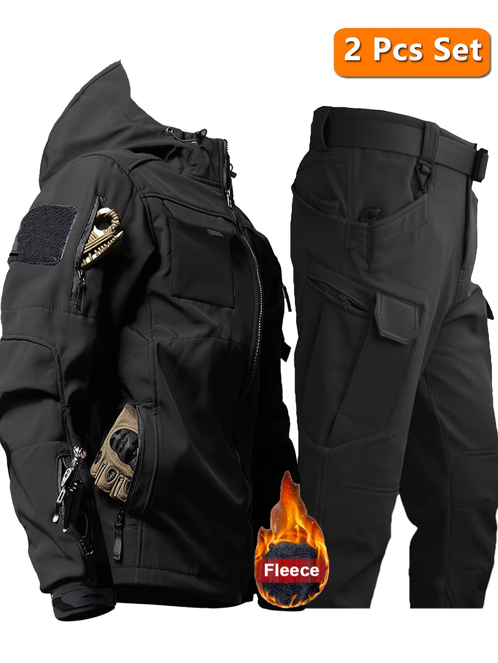 NordShield – Ensemble Homme Hiver Softshell Doublé Polaire, Veste & Pantalon by LSDLBoutique.ch